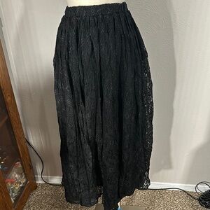 Elegant Black Lace Skirt